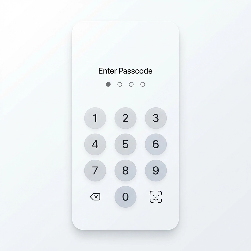Enter device passcode screen