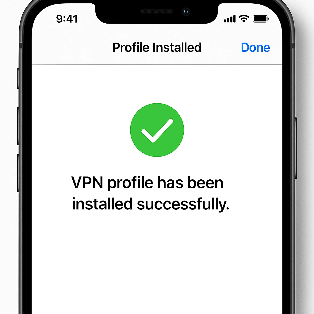 Installation complete screen